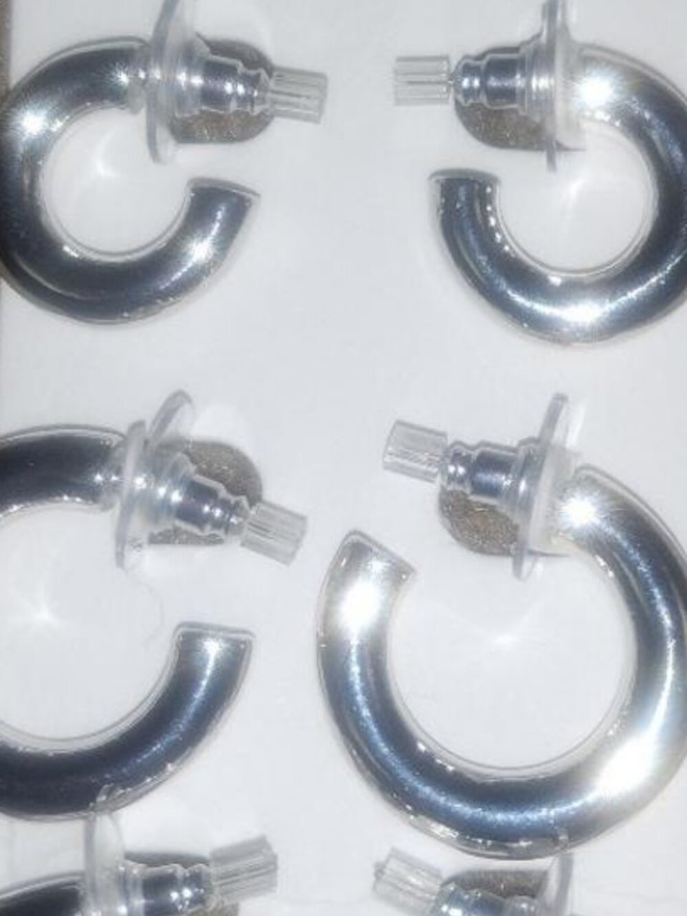 Silver Tone Hoop Earrings
